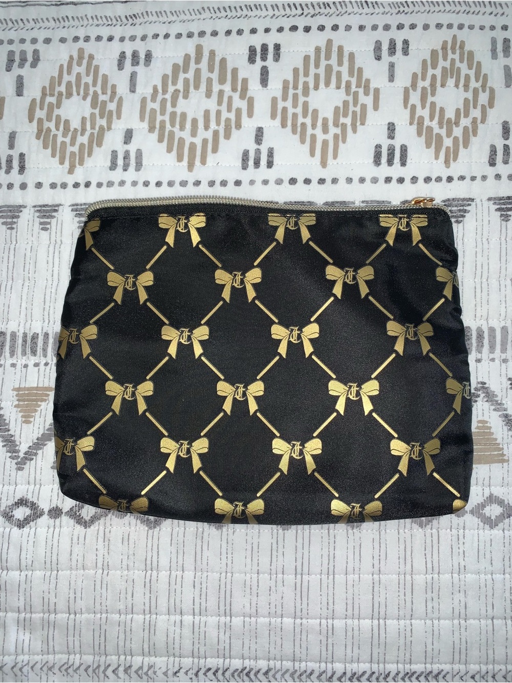 Juicy Couture Black Satin Cosmetic bag